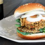 Spicy Pinto Bean Burger with Vegan Chipotle Mayo