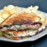 Vegan Grilled Cheese Strawberry Compote