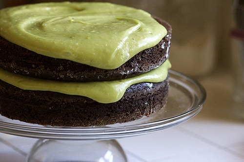 vegan avocado chocolate cake