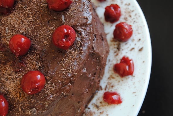 Chocolate & Cherry Birthday Cake