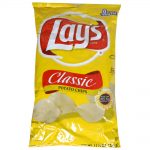 A yellow bag of lays porato chips