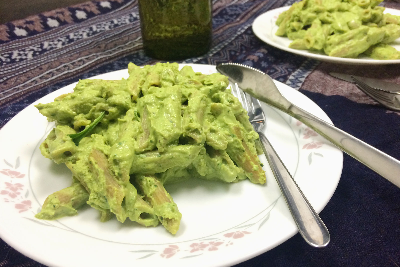 Spinach-Avocado Green Pasta