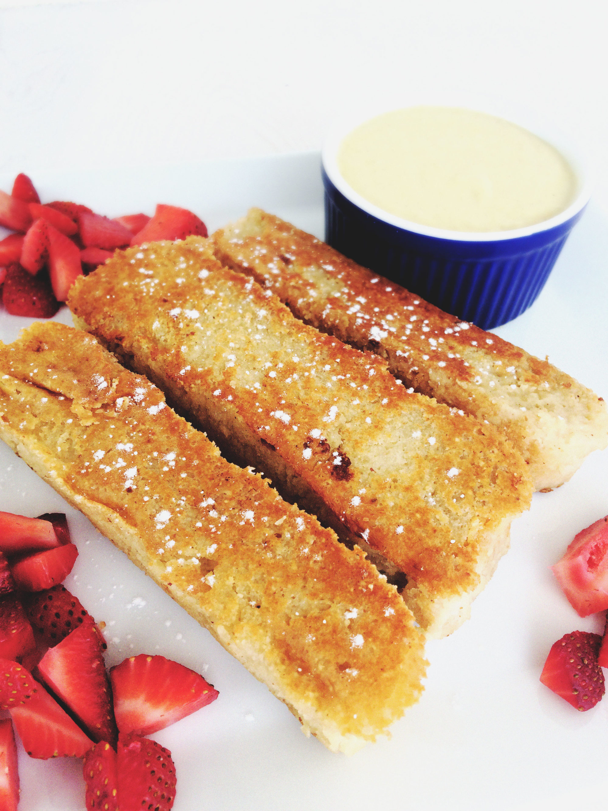 Cardamom & Cinnamon French Toast Sticks with Vanilla Lemon Curd » Vegan