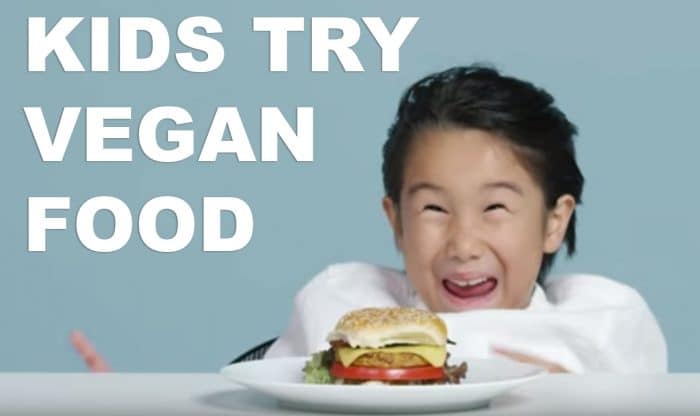 kids try vegan food
