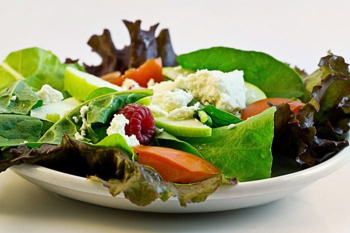 vegan salad on a plate