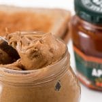 high protein vegan snacks: peanut butter spread